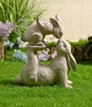 Garden statuary rabbits