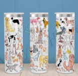Dog-print travel tumblers