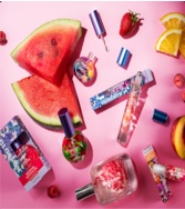 Watermelon-themed bath and body products